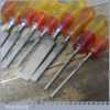 Selection 9 No: Marples Shamrock M373 Carpenter’s Bevel Edge Firmer Chisels