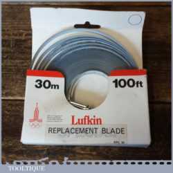 Vintage Boxed Lufkin 100ft Or 30m Replacement Metal Blade For Tape Measure