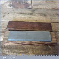 Vintage 8” x 2” Coarse Medium Grit Combination Oil Stone In Pine Box