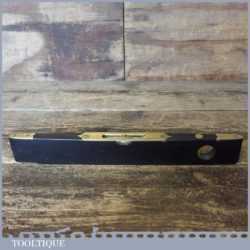 Vintage 10” Brass and Ebony Boat Level - Good Condition