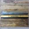 Vintage W. Marples Hibernia 10” Brass Ebony Spirit Level - Good Condition