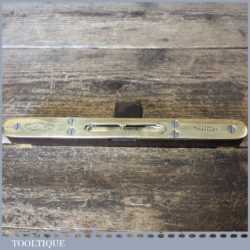 Vintage James Howarth 9” Rosewood Brass Spirit Level - Good Condition