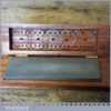Vintage 8” x 2” Medium Grit Oil Stone - New Mahogany Box