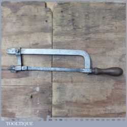 Unusual Vintage Cast Steel Framed Hacksaw Adjustable Arm - Good Condition