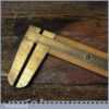 Vintage Rabone No: 1465 Imperial Boxwood Brass Caliper Ruler
