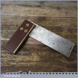 Vintage Carpenters Rosewood Brass 6” Try Square - Good Condition