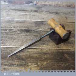 Antique D Flather & Sons 5/16” Boxwood Square Rimer Or Reamer