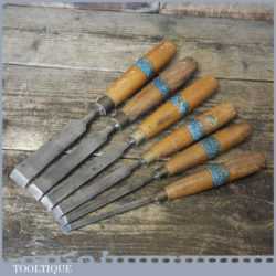 Set of 6 J H Swift and Sons Forged Steel Firmer Chisels 1/4 - 1” Sharpened