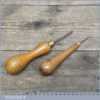 Two Vintage Bradawl Tools For Woodworking Or Leather Making