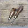 Two Vintage Bradawl Tools For Woodworking Or Leather Making