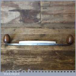 Vintage Cast Steel drawknife 8” Blade Rosewood Egg Shaped Handles