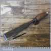 Rare Antique Dutch 3” Bevel Edge Timber Framing Chisel - Reinforced Oak Handle