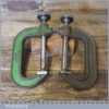 Scarce Vintage Pair 4” Meeks Speetol2 Heavy Duty G Clamps - Good Condition