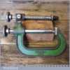 Scarce Vintage Pair 4” Meeks Speetol2 Heavy Duty G Clamps - Good Condition