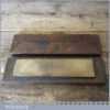 Vintage 8” x 2” Natural Washita Oil Stone Mahogany Box - Lapped Flat