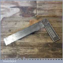 Vintage Disston USA Carpenters 12” Cast Steel Try Square - Good Condition
