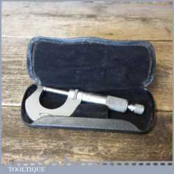 Vintage Boxed No: 961B Moore & Wright 0”-1” Micrometer - Good Condition