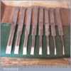 Full Set 8 No: Vintage William Marples & Sons Plough Irons - Good Condition