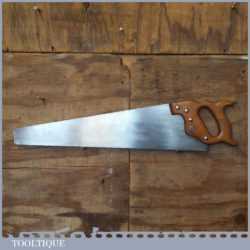 Vintage Warranted Superior 24” Cross Cut Panel Handsaw 7 TPI - Sharpened