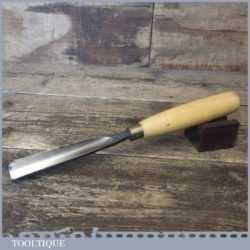 Vintage No: 10 Henry Taylor 3/4” Straight Wood Carving Gouge Chisel - Sharpened