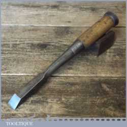 Vintage Old 3/4” Signed Japanese Laminated Forge Steel Mortice Chisel