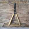 Vintage forged cast steel garden shears with beechwood handles in good used condition