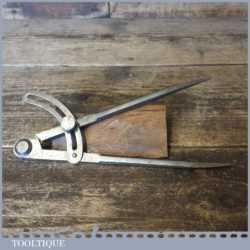 Vintage Leatherworking 8” Steel Square Leg Steel Dividers - Good Condition