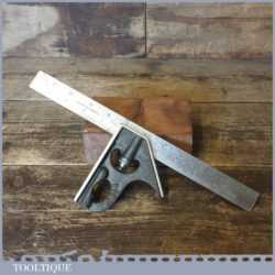 Vintage Rabone Chesterman No: 1902 Steel Adjustable Combination Square