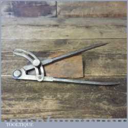 Vintage Leatherworking 8” Steel Square Leg Steel Dividers - Good Condition