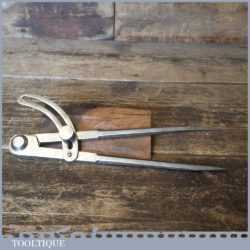 Vintage Leatherworking 8” Cast Steel Square Leg Steel Dividers - Good Condition