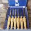 Boxed Set 6 No: Marples No: 1001 Woodturning Chisels - Good Condition