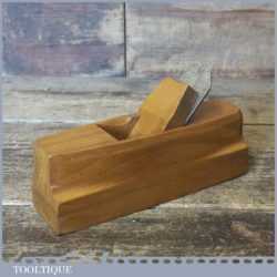 Vintage Carpenter’s Beechwood Compassed Block Plane - Good Condition