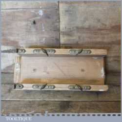 Vintage Beechwood Mitre Cutting Box With Brass Fittings