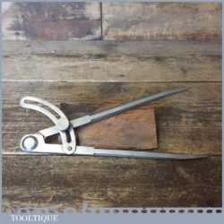 Vintage Leatherworking 8” Cast Steel Square Leg Steel Dividers - Good Condition