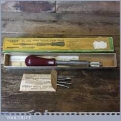 Vintage Boxed Stanley No: 135A Yankee Pump Action Screwdriver Five Bits