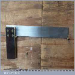 Vintage Spear & Jackson Carpenters Rosewood Double Brass 12” Try Square