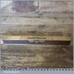 Vintage Tweedales & Smalley Mathieson 10” Rosewood Brass Spirit Level