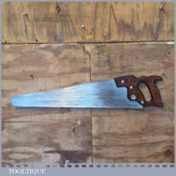 Vintage Henry Disston USA 24” Cross Cut Handsaw 5 TPI - Sharpened