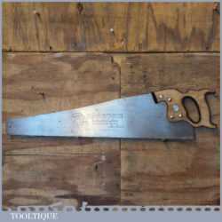 Vintage Henry Disston Canada 26” Cross Cut Handsaw 7 TPI - Sharpened