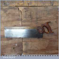 Vintage R Groves & Sons 14” Brass Back Tenon Saw 10 TPI - Sharpened