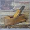 Vintage Pattern Maker’s 5 ¼” Beechwood Hollowing Plane - Good Condition