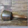 Old Lignum Vitae Hand Turned Carving Mallet - Teak Handle Boxwood Wedge