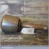 Old Lignum Vitae Hand Turned Carving Mallet - Teak Handle Boxwood Wedge
