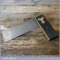 Vintage Carpenters 6” Ebony Brass Try Square - Good Condition