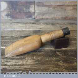 Vintage Plumber’s Brass Hooped Boxwood Chasing Wedge - Good Condition