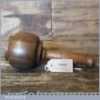 Hndmade Old Lignum Vitae Carving Mallet - Teak Handle Ebony Wedge