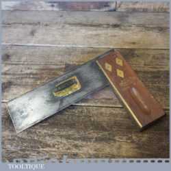 Vintage Marples Carpenter’s 6” Mahogany Brass Try Square - Good Condition