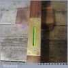 Vintage J Rabone 18” Mahogany Brass Spirit Level - Original Bubble