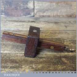 Vintage Carpenter’s Rosewood Brass Mortise Gauge - Good Condition