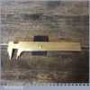 Vintage Imperial Metric Internal External Brass Caliper Ruler - Good Condition